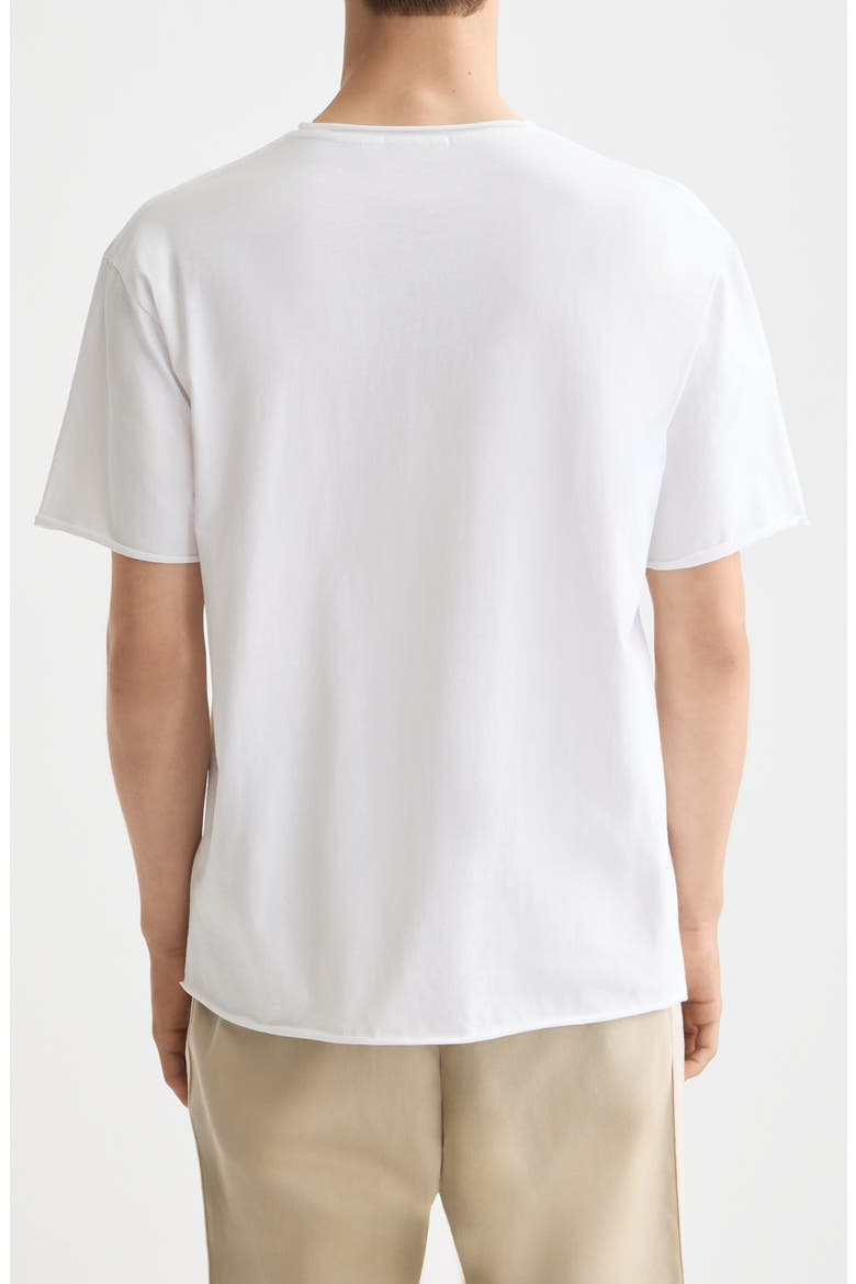 Raw Edge Cotton T-Shirt, Alternate, color, BRIGHT WHITE