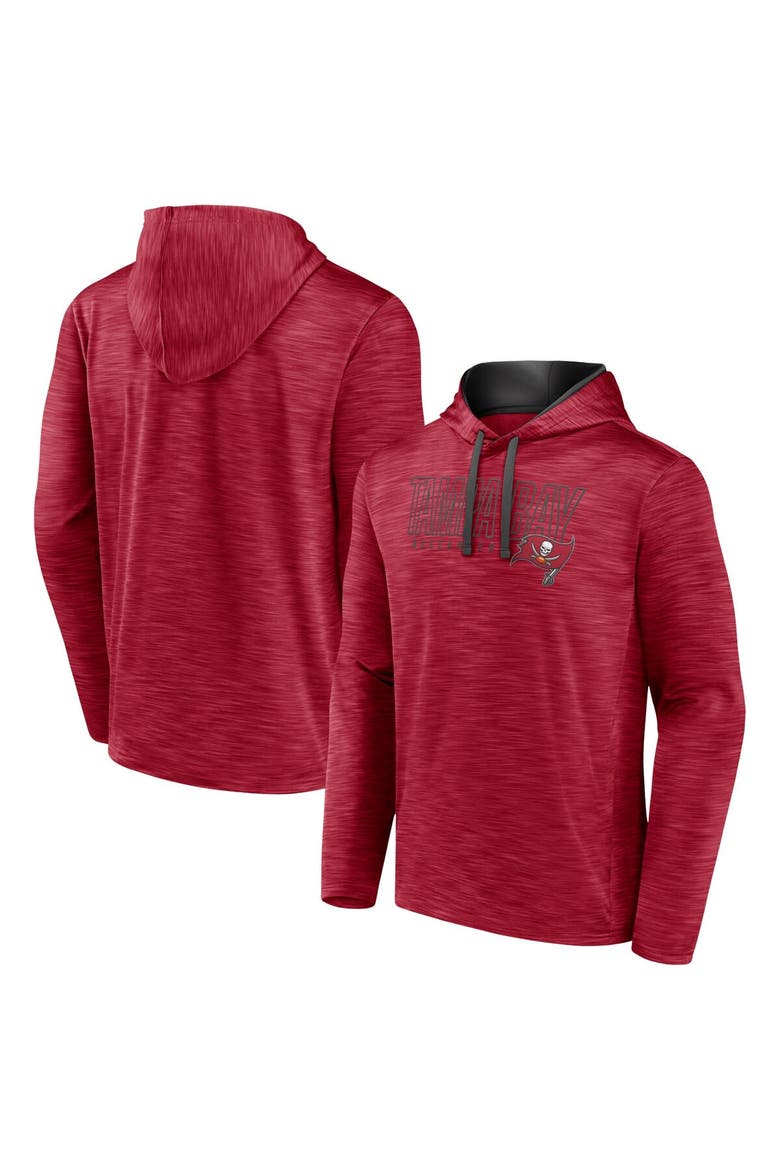 Men's Fanatics Branded Heather Red Tampa Bay Buccaneers Hook and Ladder Pullover Hoodie, Main, color, Heather Red
