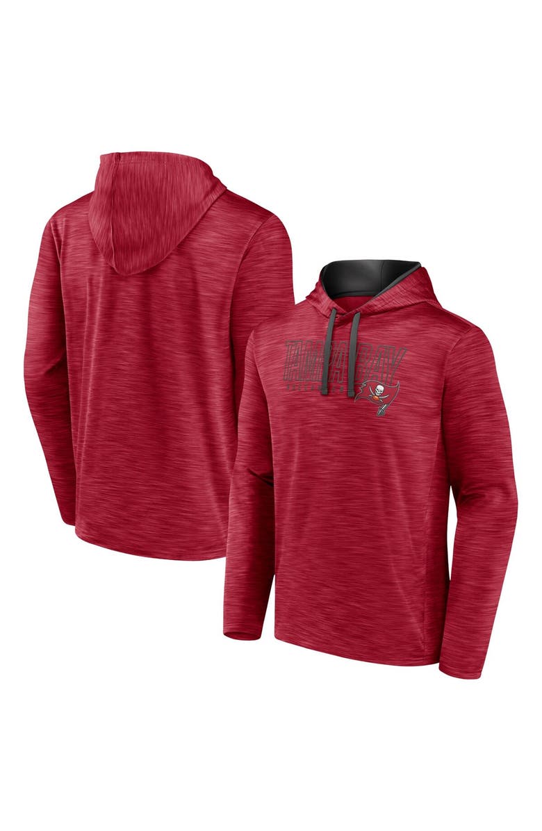 FANATICS Men's Fanatics Branded Heather Red Tampa Bay Buccaneers Hook and Ladder Pullover Hoodie, Main, color, Heather Red
