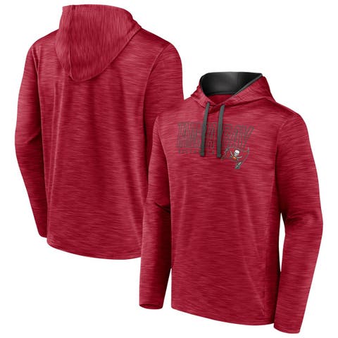 Men's Fanatics Branded Heather Red Tampa Bay Buccaneers Hook and Ladder Pullover Hoodie