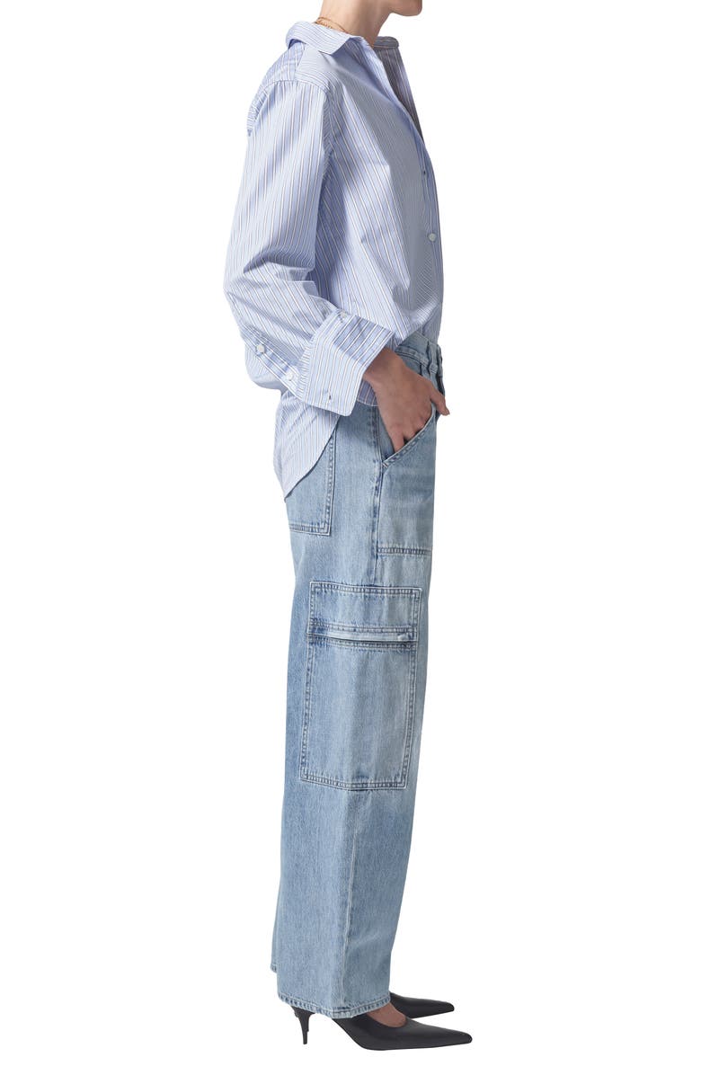 Citizens of Humanity Marcelle Low Rise Barrel Cargo Jeans, Alternate, color, Cloud Nine