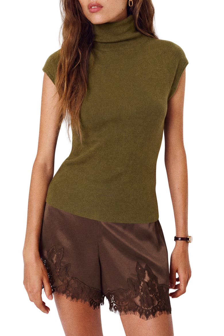 Pien Funnel Neck Knit Top, Main, color, MOSS GARDEN