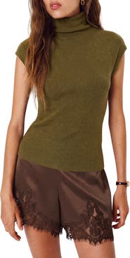 Reformation Pien Funnel Neck Knit Top