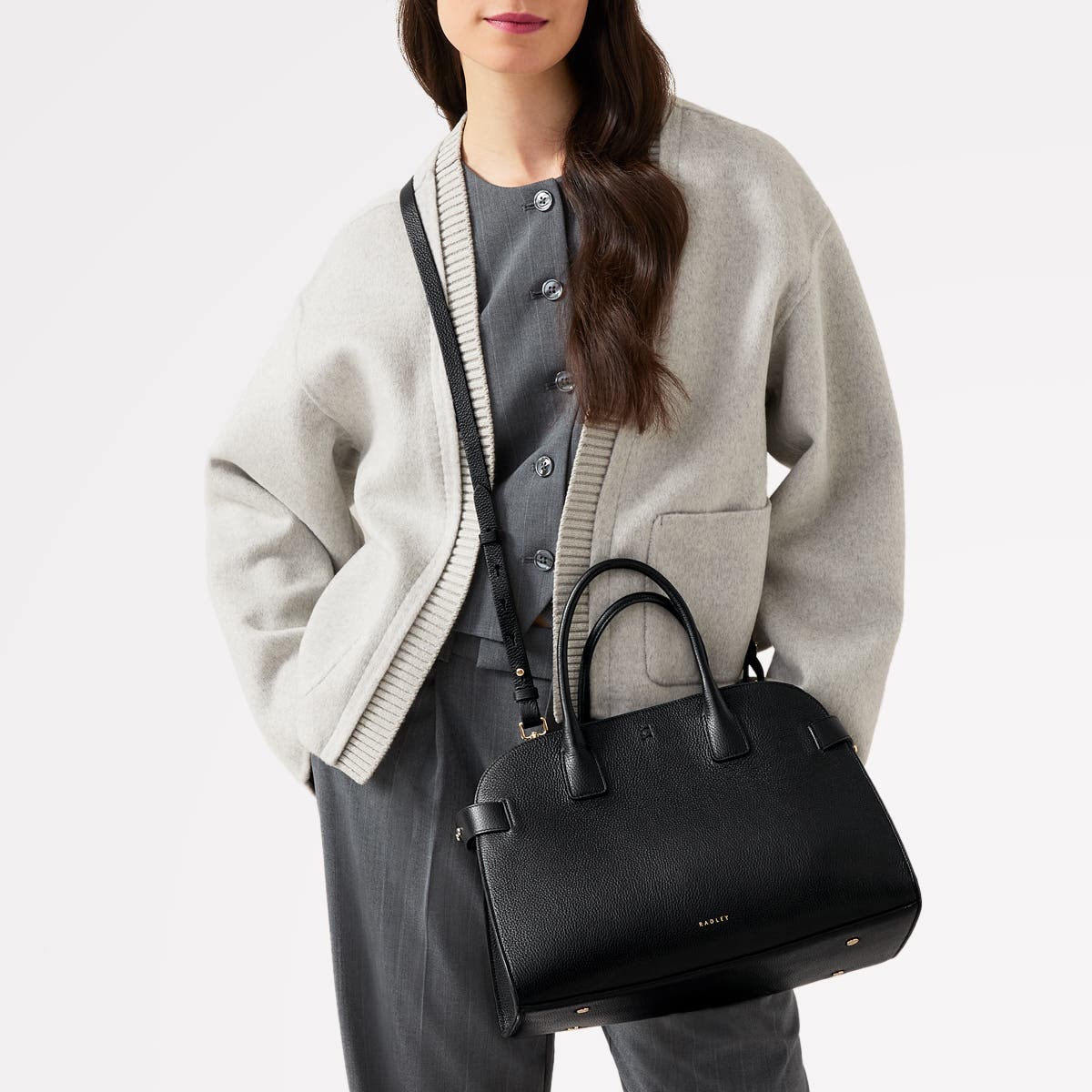 Radley The Rathbone Medium Open Top Satchel Bag, Alternate, color, Black