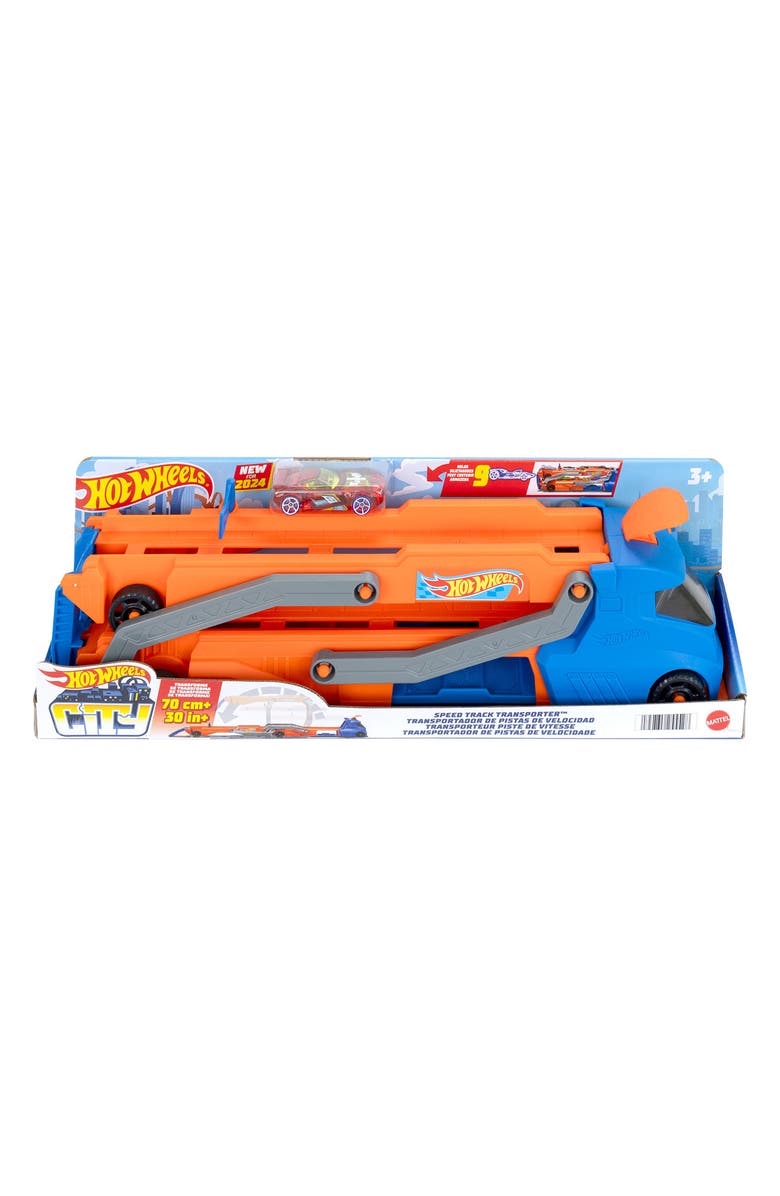 Hot Wheels City Speed Track Transporter Playset, Main, color,