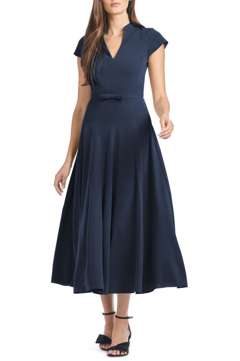Marian Fit & Flare Midi Cocktail Dress, Main, color, MIDNIGHT