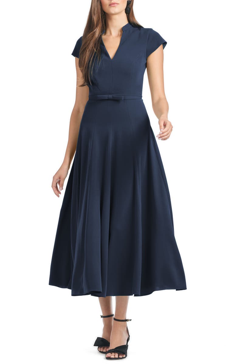 Sachin & Babi Marian Fit & Flare Midi Cocktail Dress, Main, color, Midnight