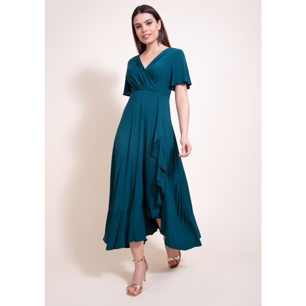 Alie Street London Waterfall Dress In Green