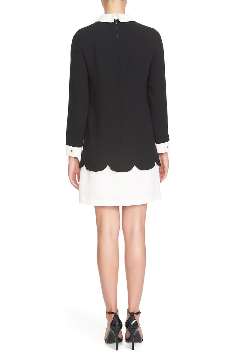 'Jada' Collared Shift Dress, Alternate, color, RICH BLACK