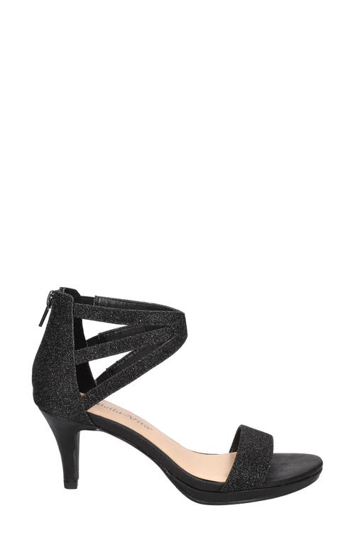 Bella Vita Evrly Womens Glitter Manmade Heels In Black
