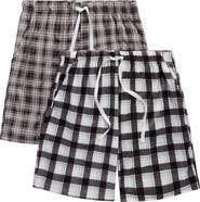 GEOFFREY BEENE 2-Pack Assorted Plaid Pajama Shorts