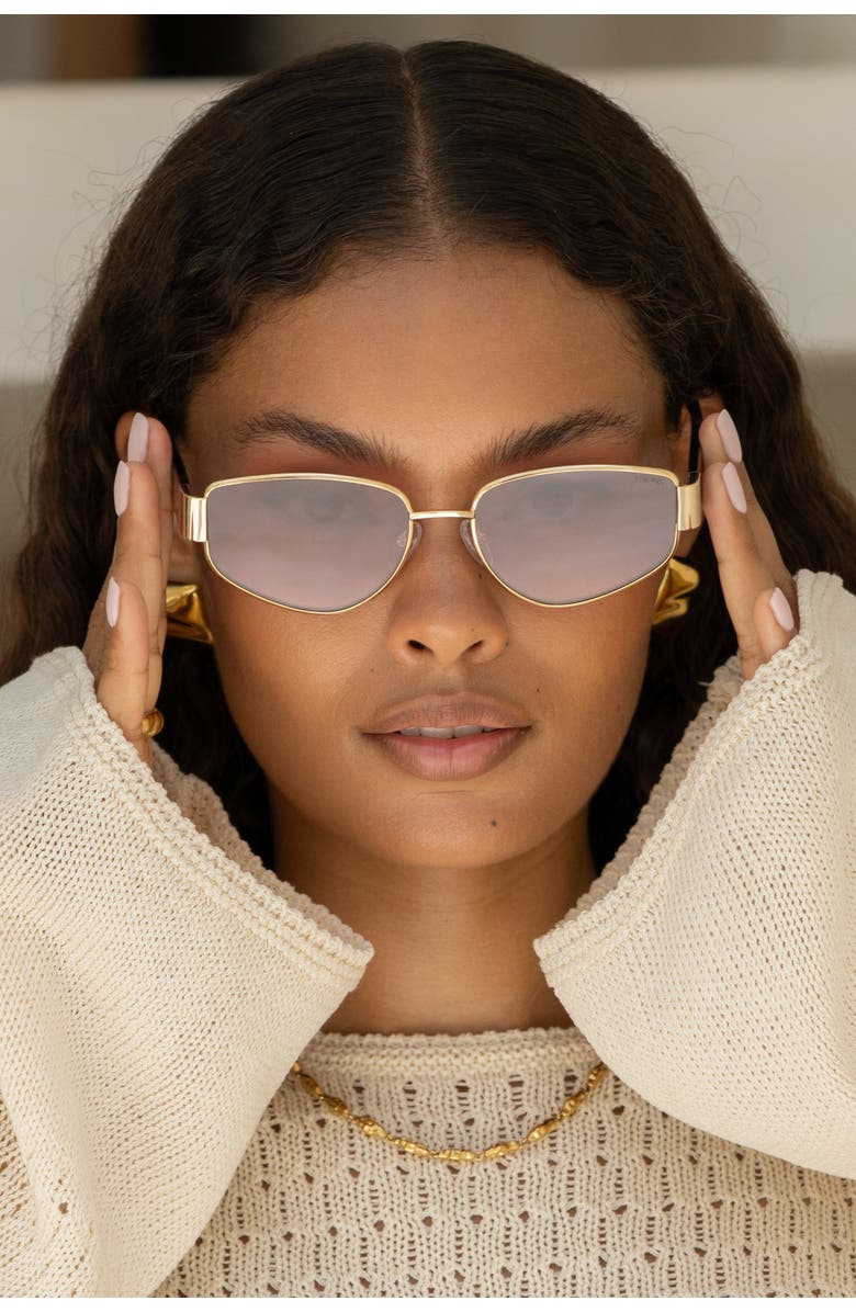 FREYRS Eyewear Delilah Cat Eye Sunglasses, Alternate, color, Gold / Lavender