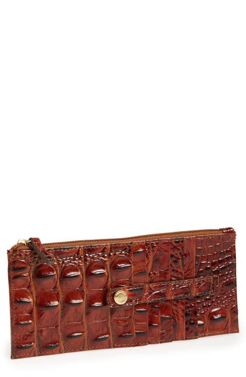 Melbourne Croc Embossed Leather Card Wallet