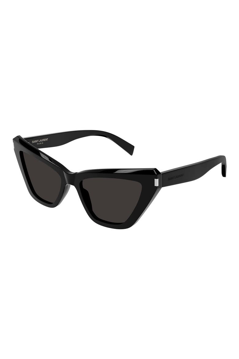 54mm Cat Eye Sunglasses, Main, color, BLACK