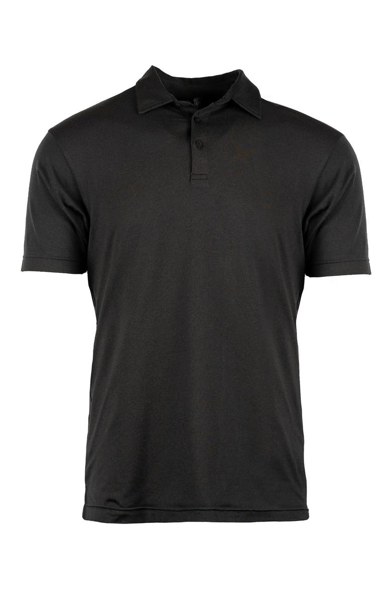 Soft Jersey Polo, Main, color, HEATHER BLACK