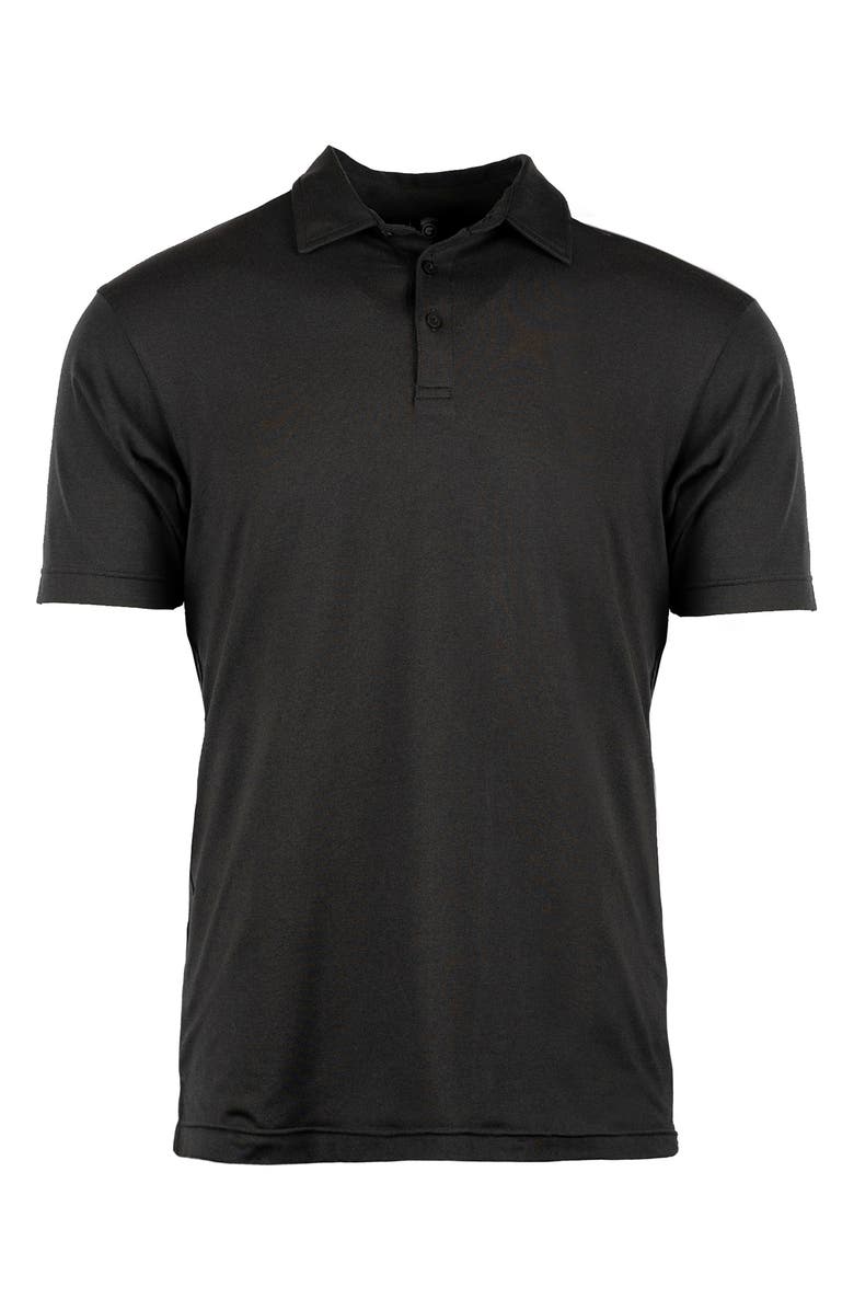 BURNSIDE Soft Jersey Polo, Main, color, Heather Black