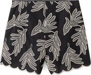 MANGO Embroidered Cotton Shorts