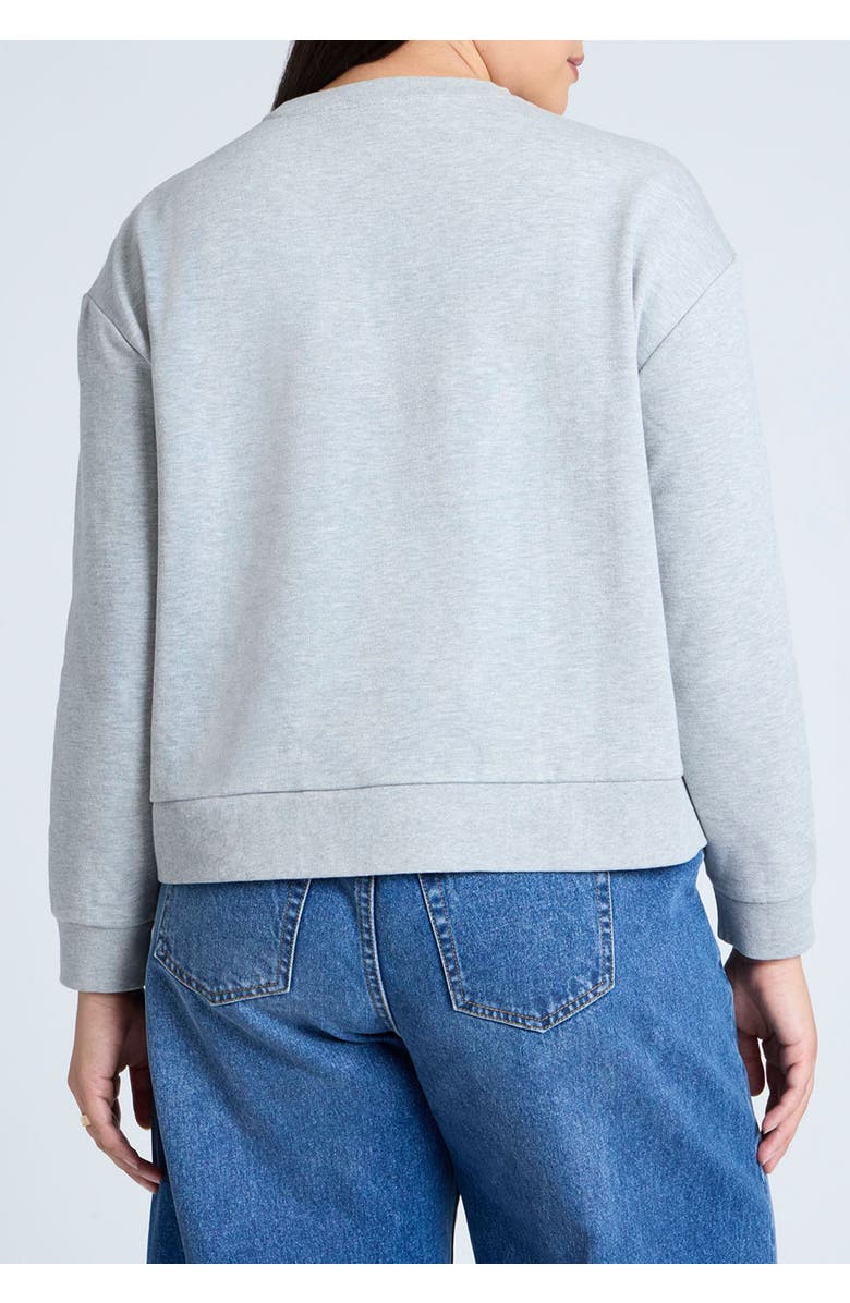 ELOQUII Shoulder-Button Sweatshirt, Alternate, color, 