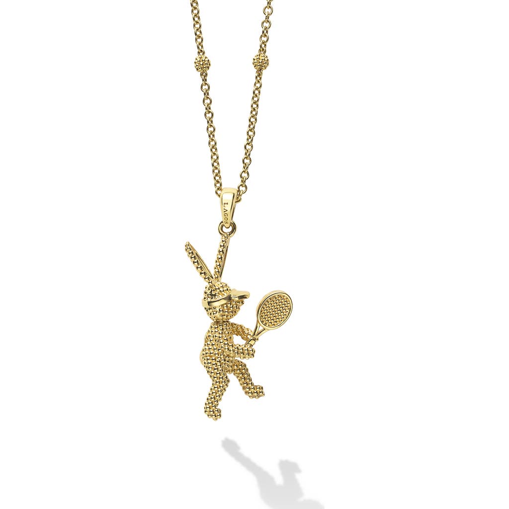 Lagos Rare Wonders Karat Tennis Pendant Necklace In Gold