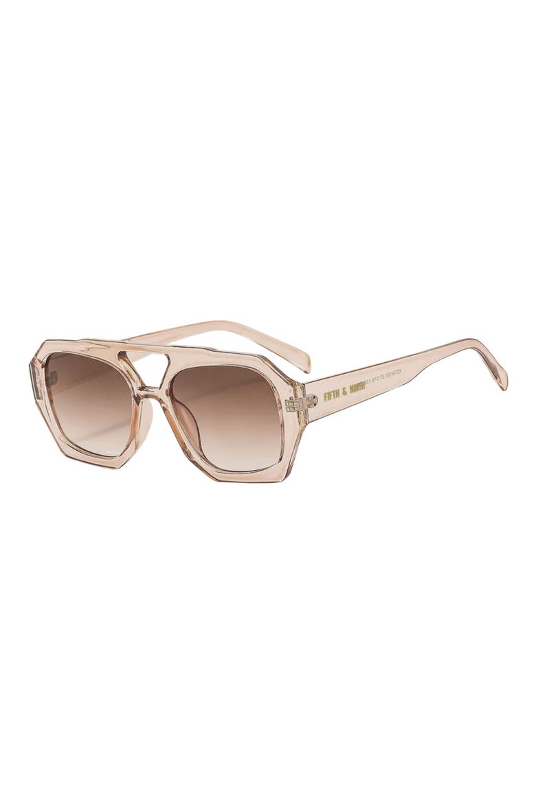 Ryder 57mm Polarized Aviator Sunglasses, Alternate, color, TAN/ TAN