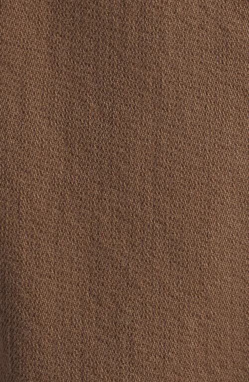 Frame Textured Terry Double Pocket Overshirt In Brown