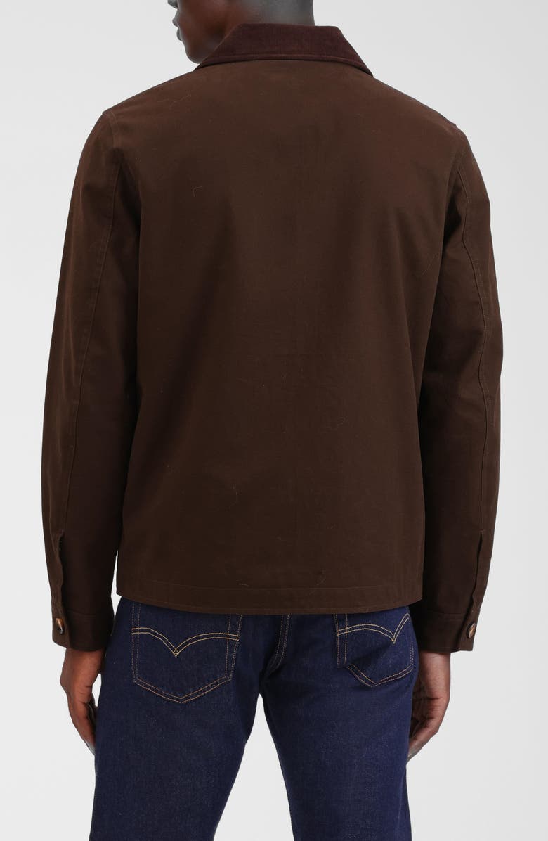 Bagatelle Classic Cotton Work Jacket, Alternate, color, Chocolate