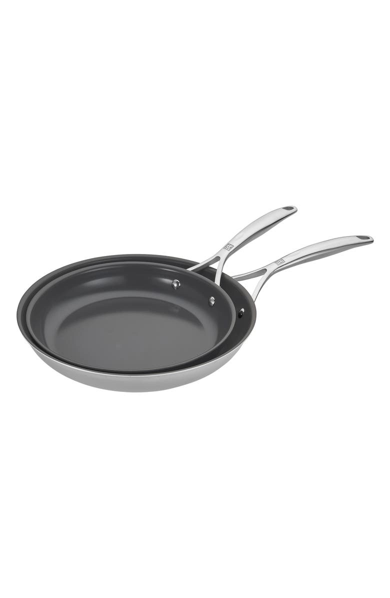 ZWILLING Energy Plus Set of 2 Fry Pans, Main, color, Stainless Steel