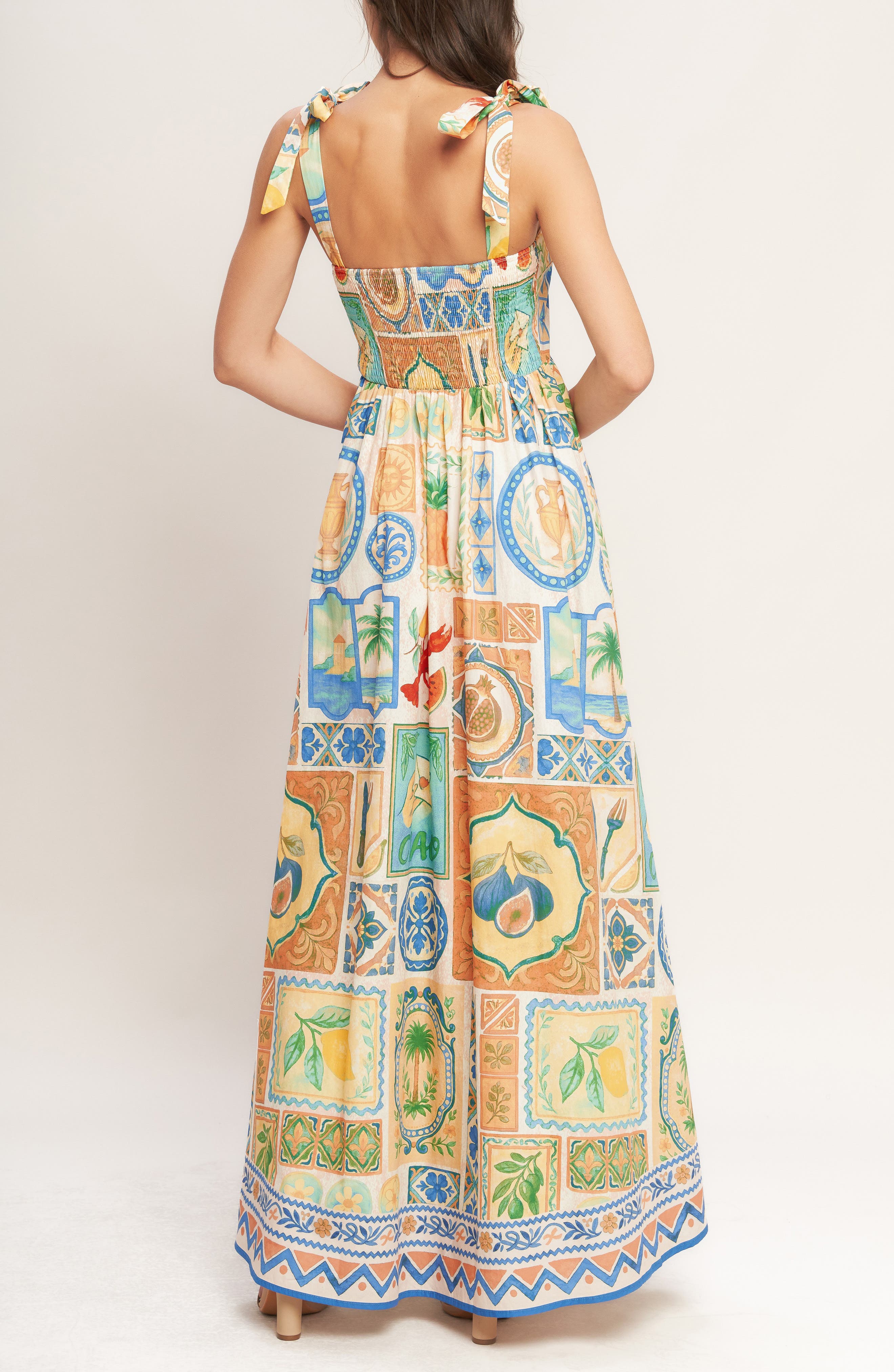 Print Tie Strap Sundress - image 2