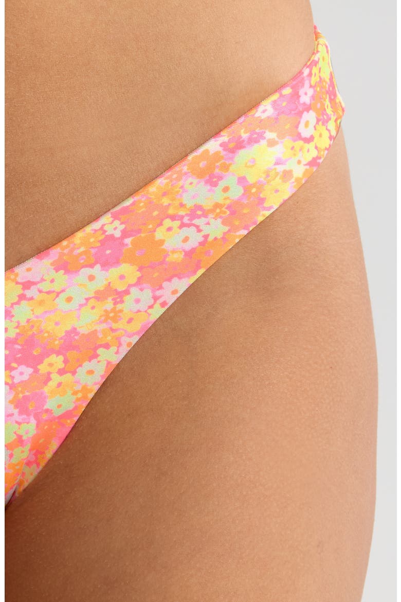 Retro Y Thong Bikini Bottoms, Alternate, color, MIMOSA MEADOWS