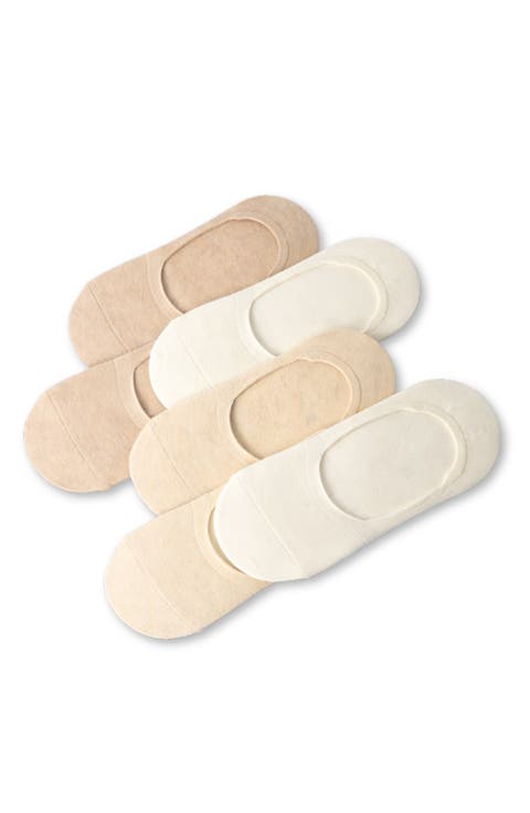 6-Pack Cotton Mid-Cut Sneaker Liner Socks