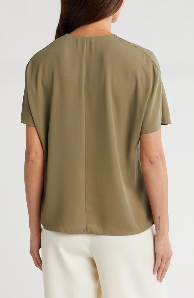 Vince Short Sleeve V-Neck Top, Alternate, color, Artichoke