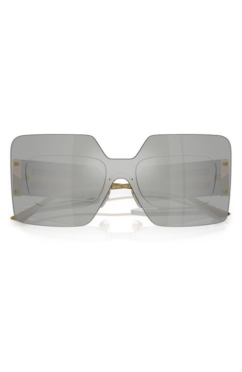 Versace 42mm Square Sunglasses In Silver Mirror