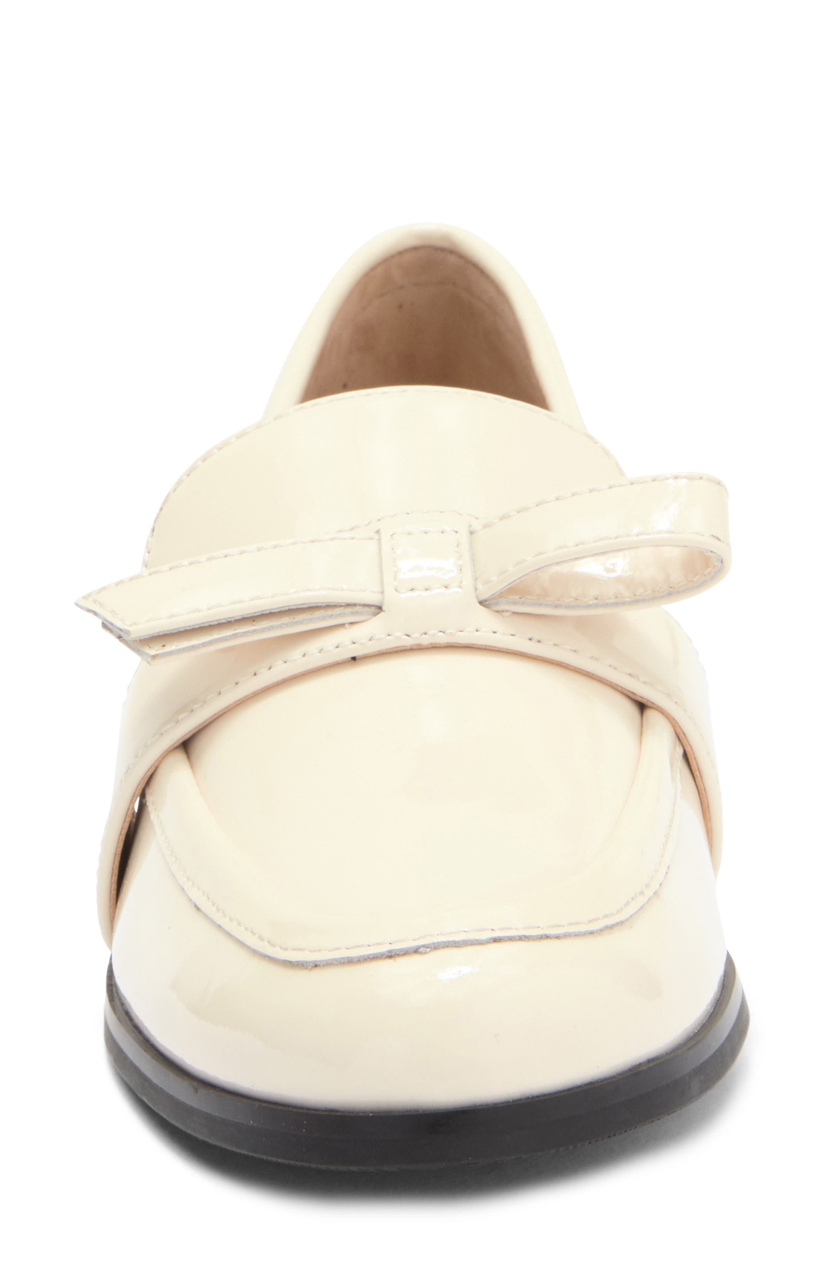 Emma Bow Loafer, Alternate, color, CHALK