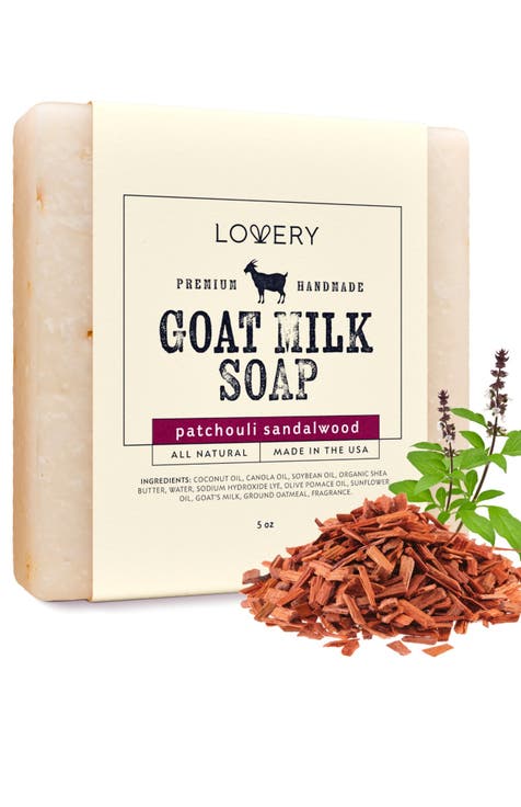 Handmade Goat Milk Soap Made in USA - Patchouli Sandalwood - Single