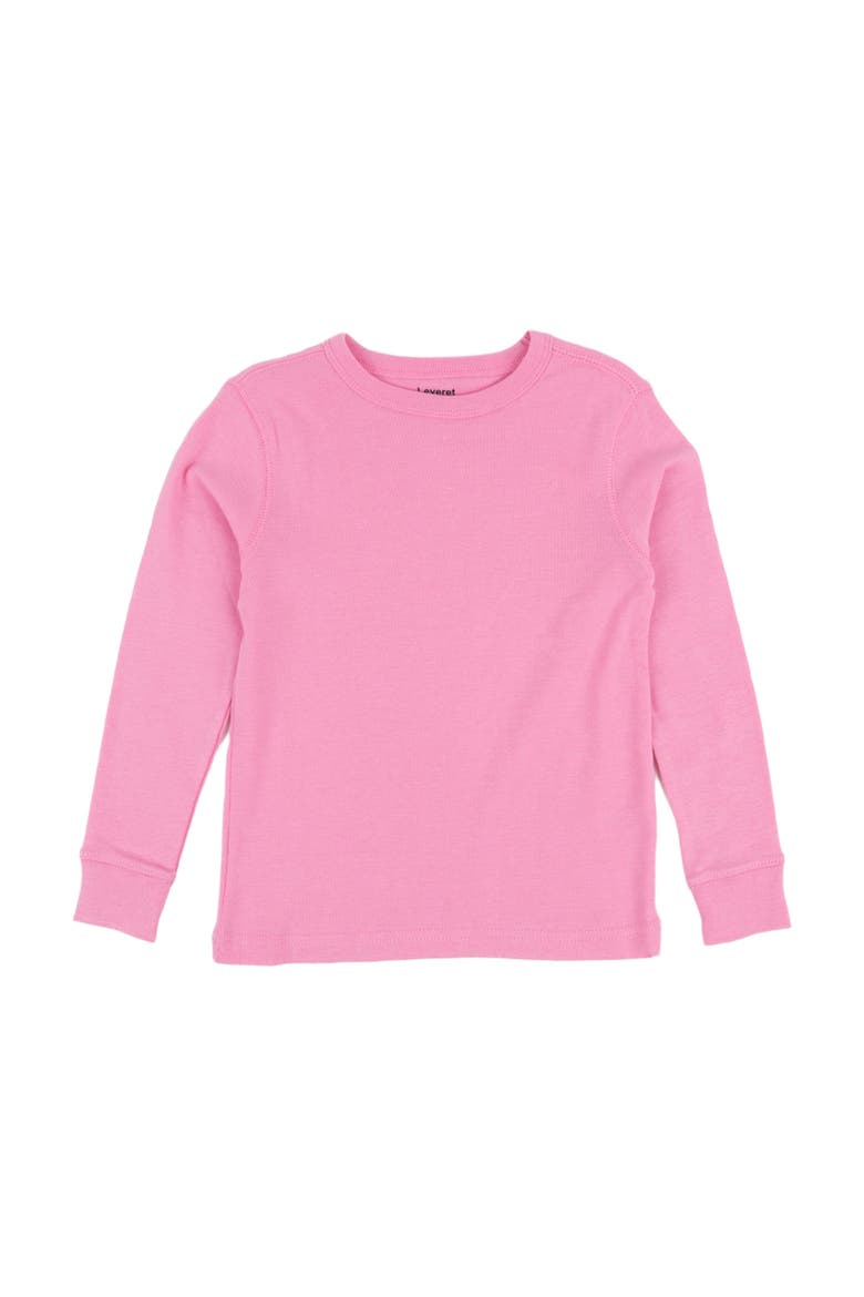 Kids Long Sleeve T-Shirt, 100% Cotton, Solid Colors, Main, color, LIGHT PINK