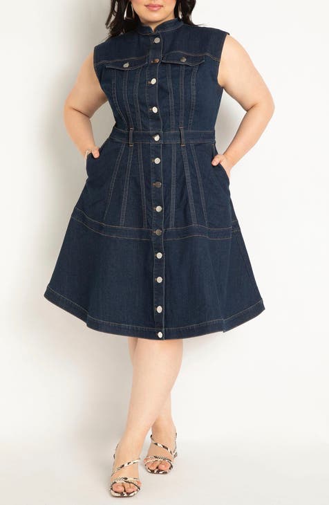 Denim Plus Size Dresses for Women Nordstrom