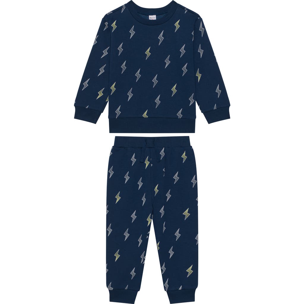 Petit Lem Kids' Sweatshirt & Joggers Set In Blue