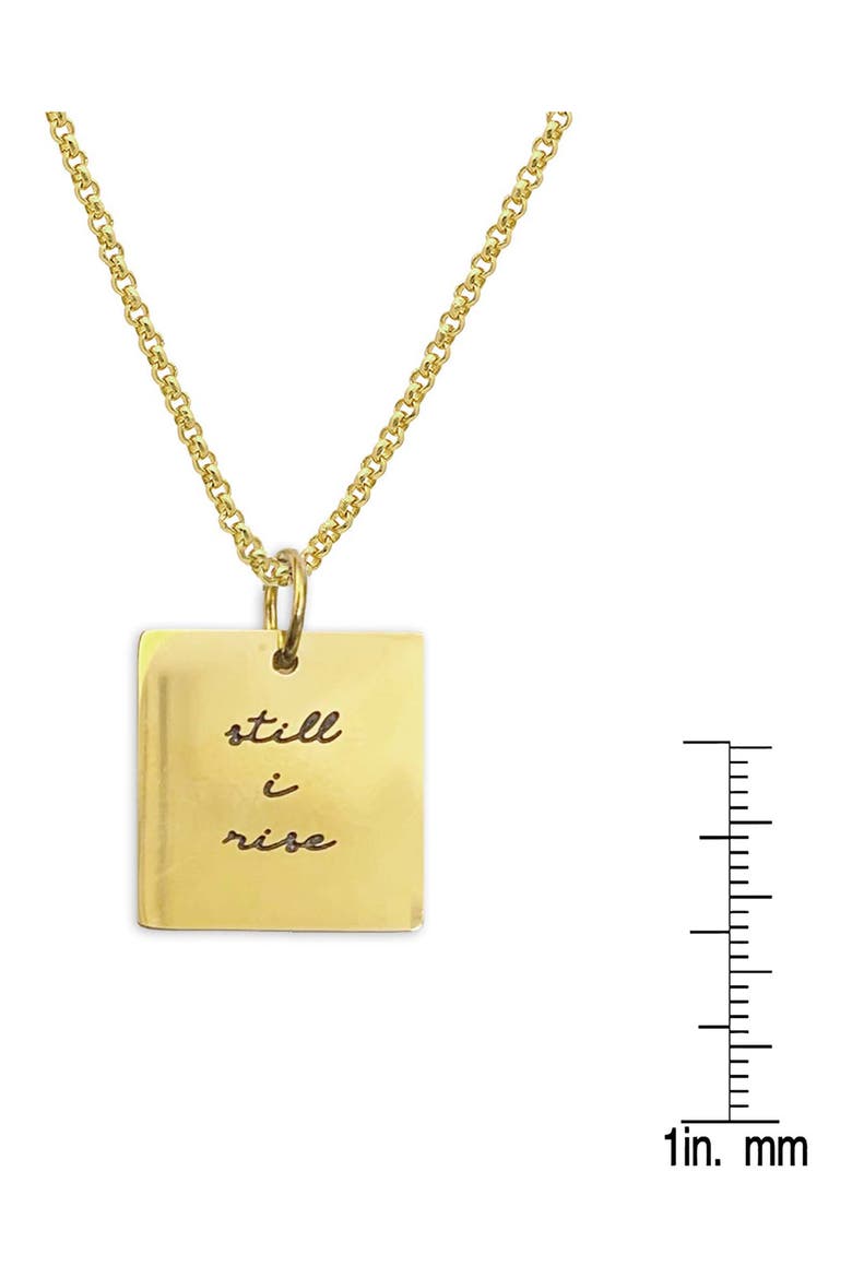 Script Pendant Necklace, Alternate, color, GOLD