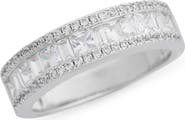 NORDSTROM RACK Cubic Zirconia Pavé Channel Set Border Ring