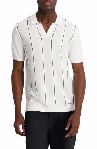 Vertical Stripe Jacquard Polo