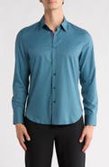 CONSTRUCT Quad Geo Print Stretch Button-Up Shirt