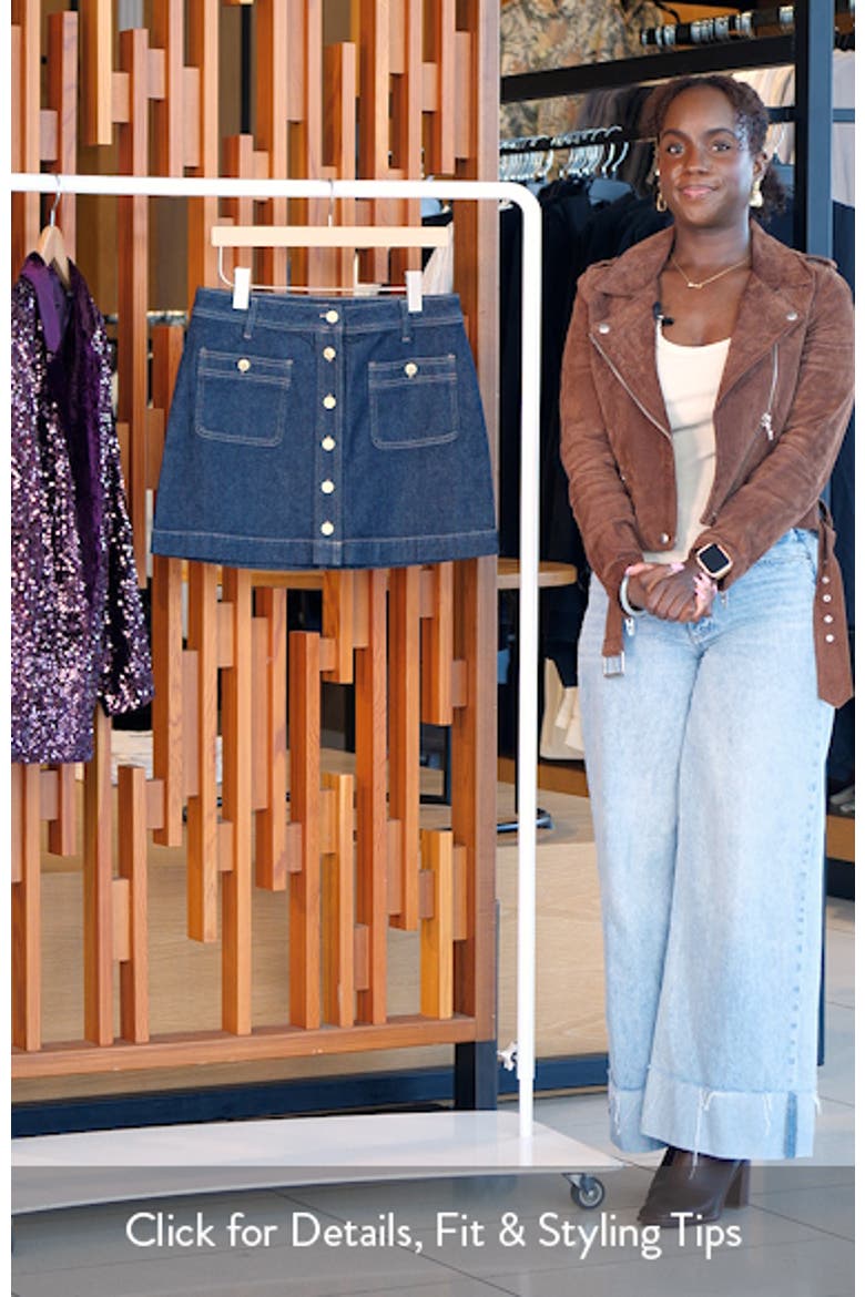 Patch Pocket Denim Miniskirt video