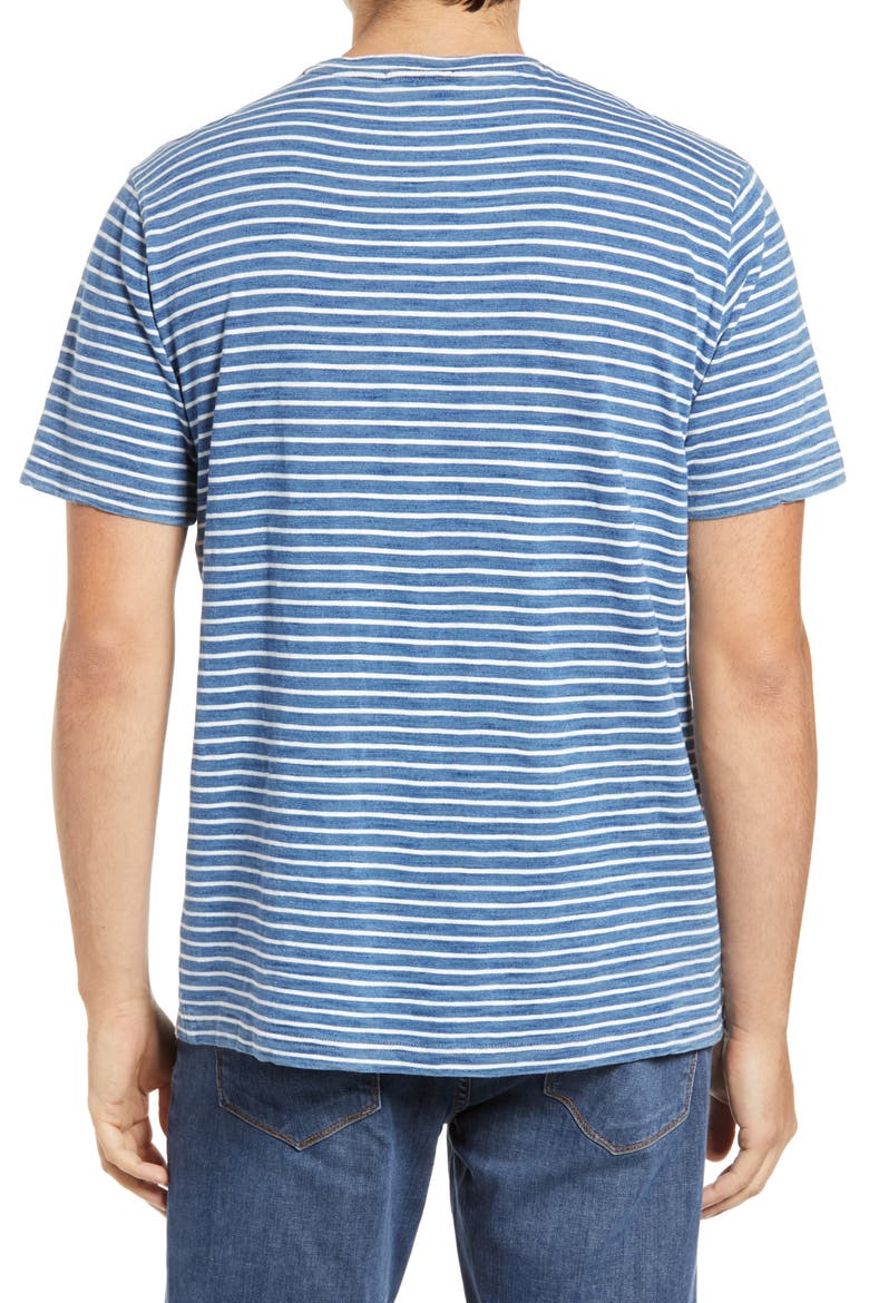 Seaside Indigo Stripe Pocket T-Shirt, Alternate, color, COASTAL BLUE