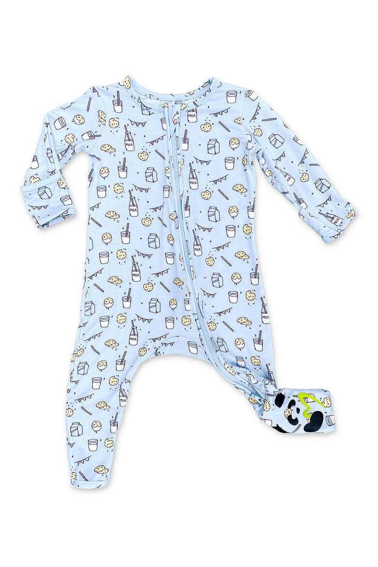 Baby Milk and Cookies Blue Convertible Footie, Main, color, MILK AND COOKIES BLUE