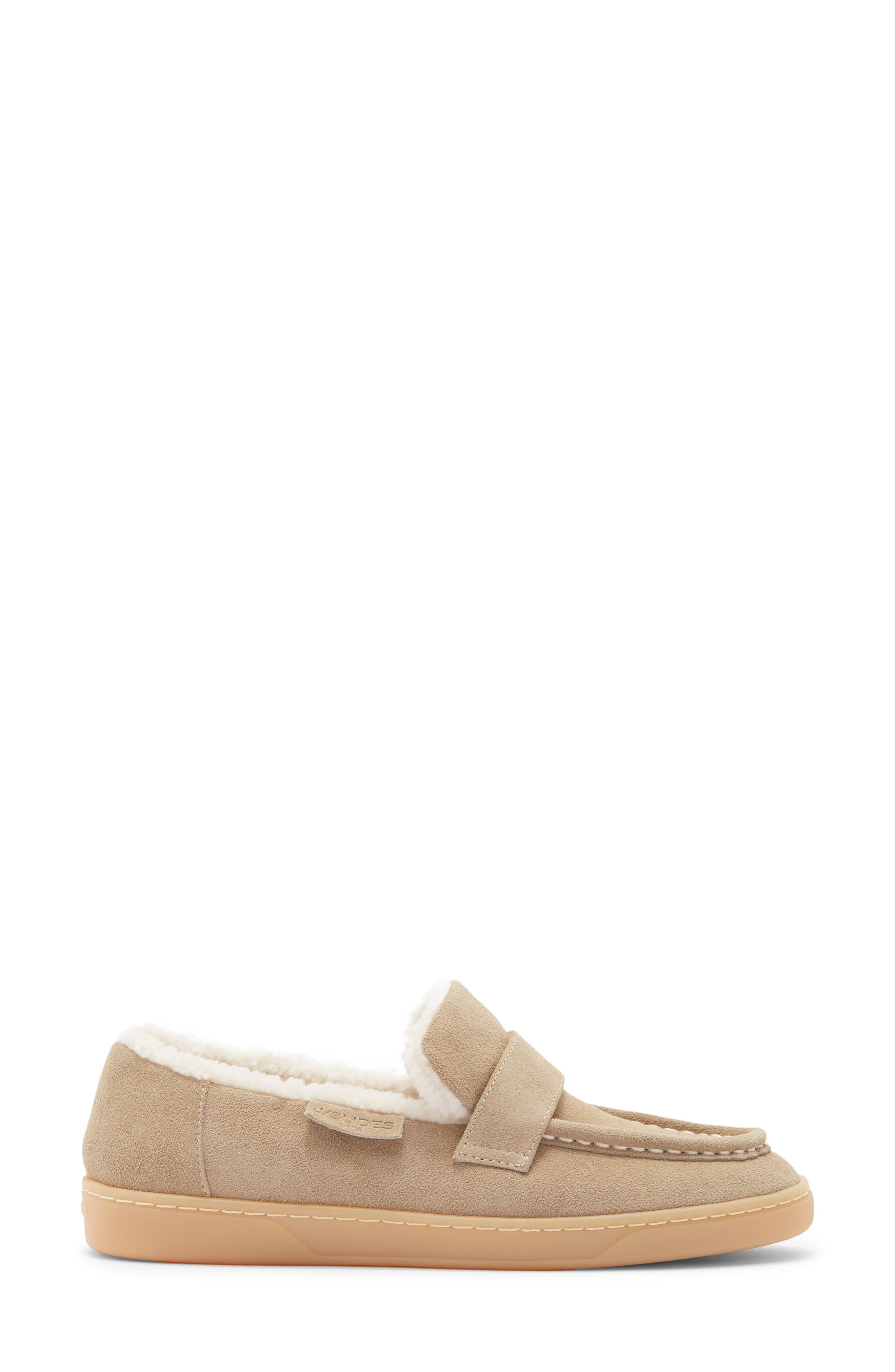 JSlides Hathor Faux Fur Lined Loafer, Alternate, color, Taupe