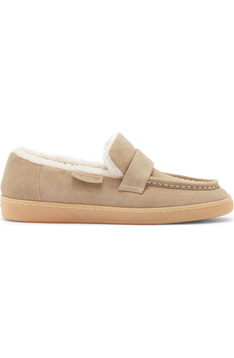 JSlides Hathor Faux Fur Lined Loafer, Alternate, color, Taupe