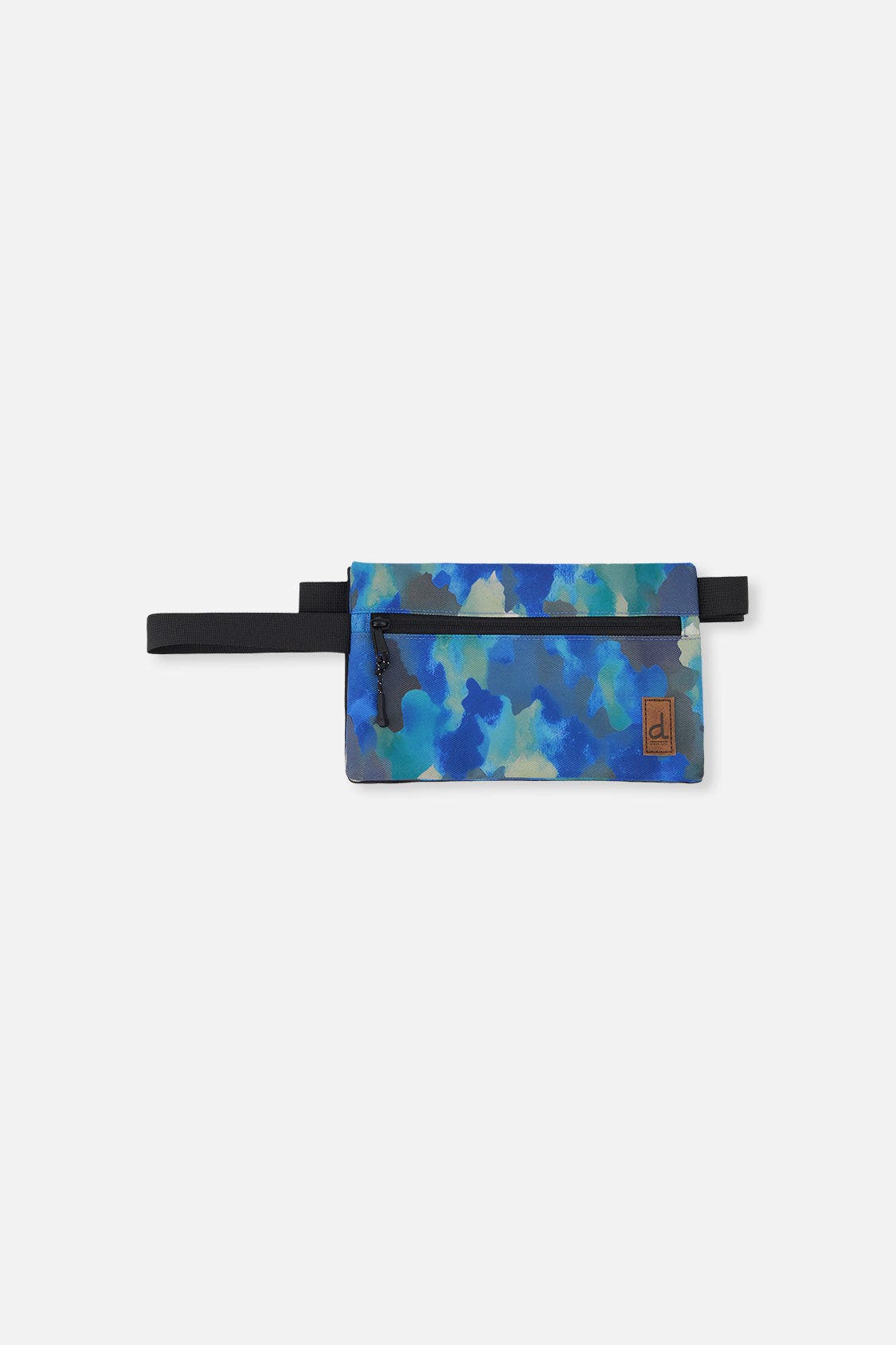 Camouflage Durable Double-Compartment Pencil Case, Main, color, Blue and Grey Camouflage