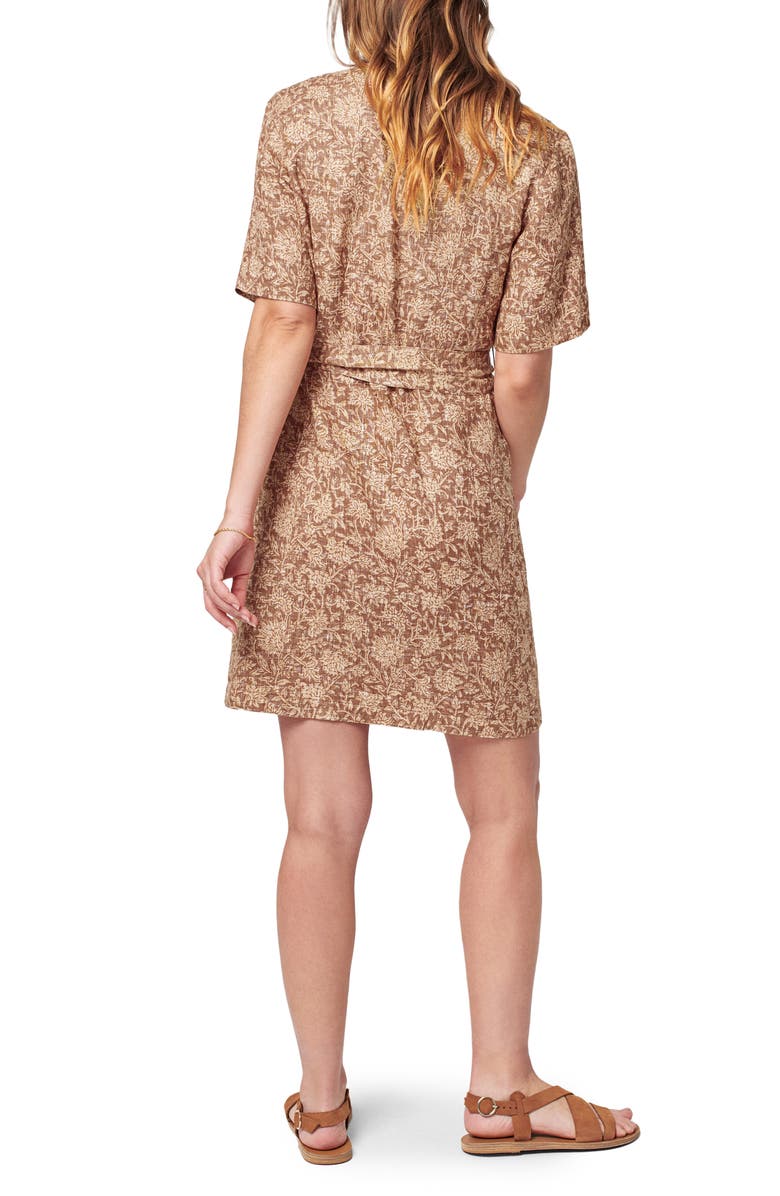 Faherty Ashley Tie Waist Linen Dress, Alternate, color, 