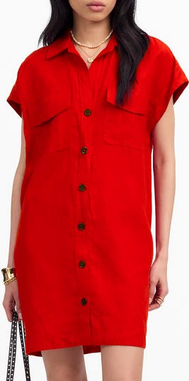 Madewell Linen Utility Shirtdress | Nordstrom