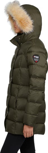 Roxy Quilted Puffer with Detachable Faux Fur Trim